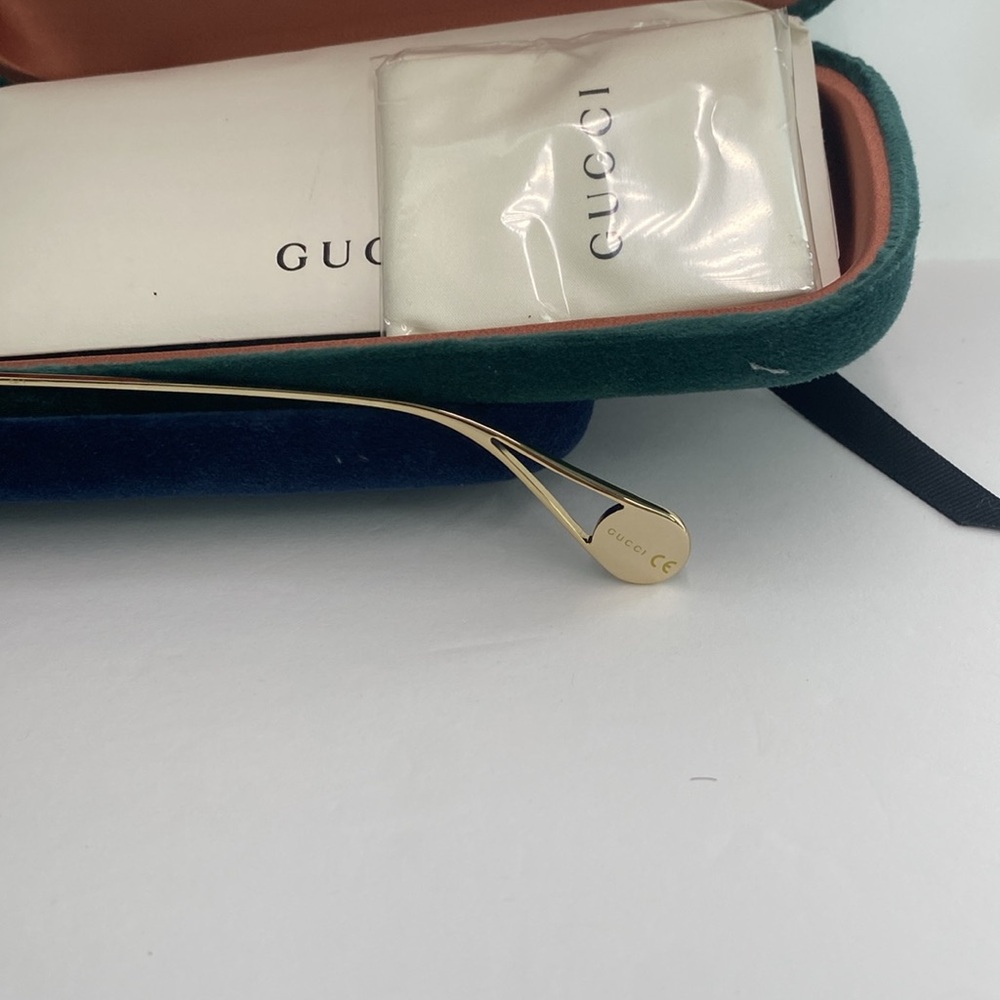 New Authentic GUCCI GG0362S 003 Blue to Peach Gradient Sunglass - Picture 15 of 17